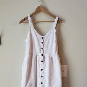 White Button Up Cotton Spring/Summer Dress